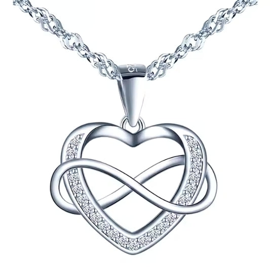 925 Sterling Silver Jewelry Heart Necklace for Women