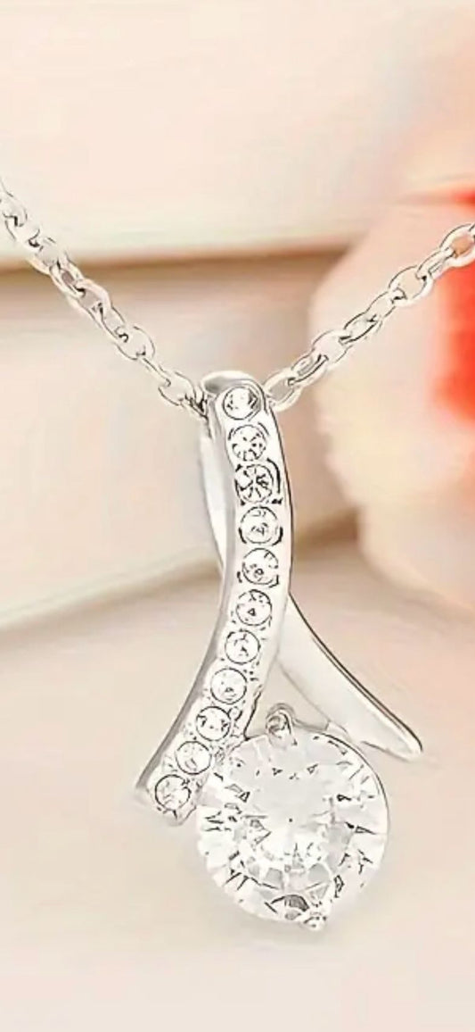 Elegant Zirconia Necklace - Perfect Engagement, Birthday, or Valentine's Day Gift for Your Future Wife or Girlfriend